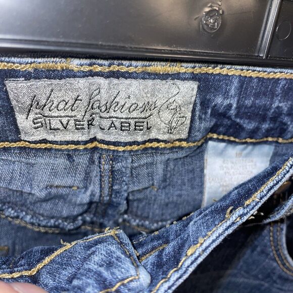 Phat Fashion Silver Label Straight Jeans Women’s Size 18 Blue Zip Fly Cowgirl - Picture 2 of 12